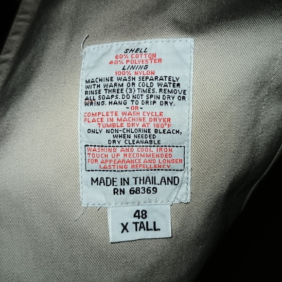 Trench Coat 48X TALL CERNIE VTG Double Breasted Belted Removable faux fur Liner - Picture 6 of 9